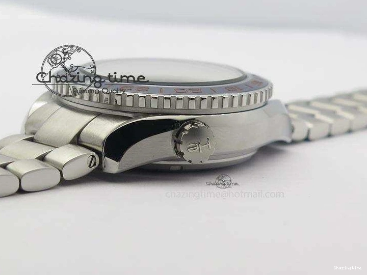 0220 Planet Ocean GMT 43.5mm V6F Goodplanet Orange Marker Blue Dial On SS Bracelet A ModernLook 8215